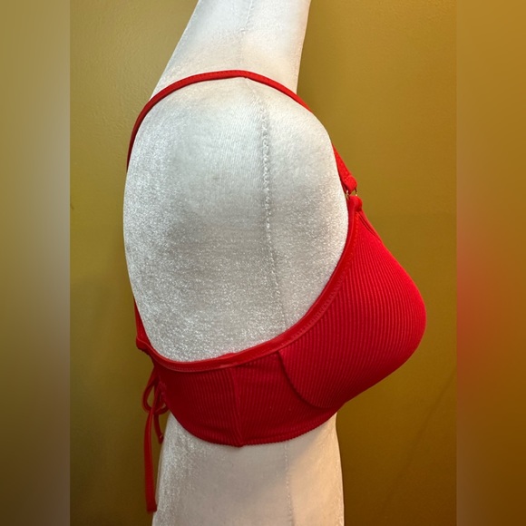 Shade & Shore Red Underwire Bikini Bra - 34C - Picture 6 of 10